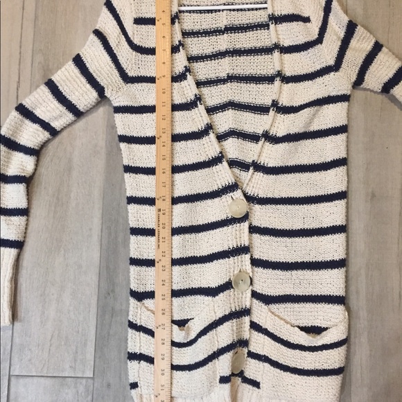 FREE PEOPLE North Beach Long Knit Striped Cardigan - Picture 6 of 6